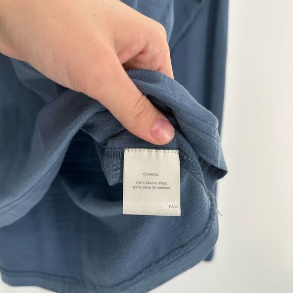 Smartwool Men’s Merino Wool Blue Quarter Zip Size M-XL Flawed - Picture 8 of 10